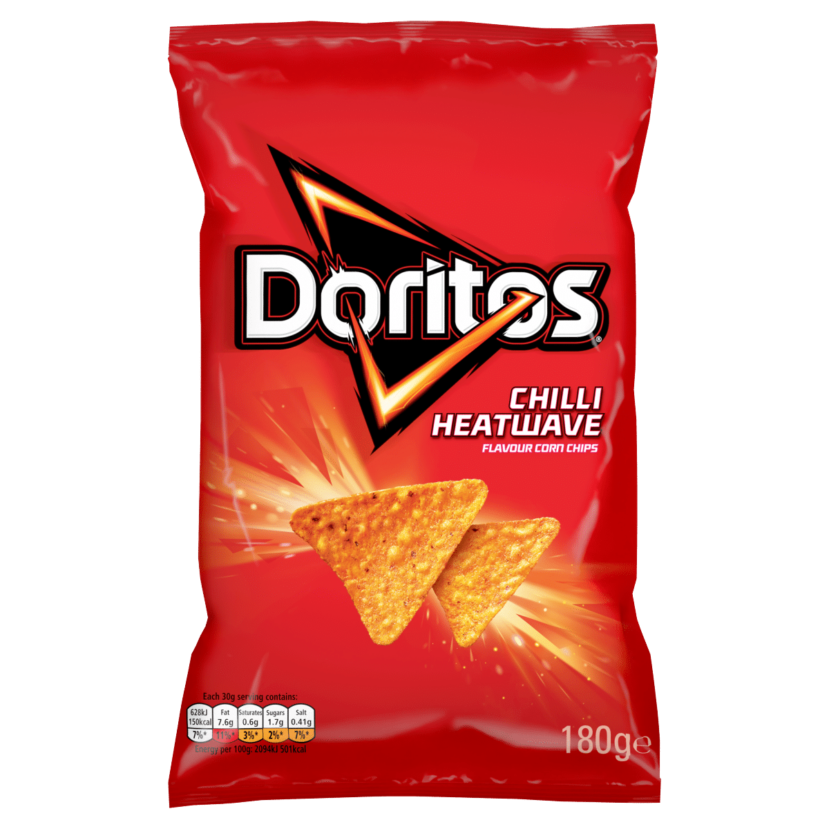 Doritos Chilli Heatwave Sharing Tortilla Chips Crisps 180g