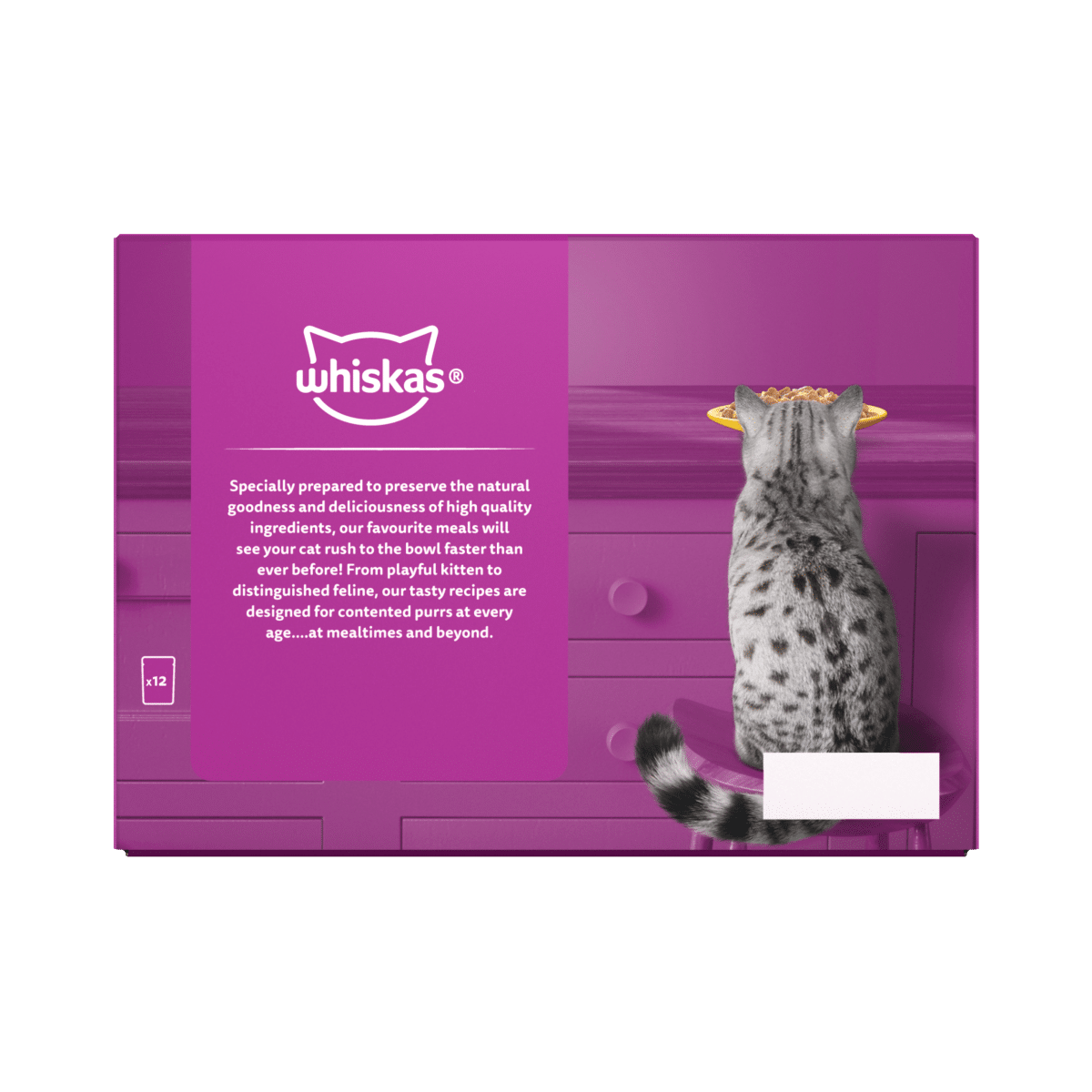 Whiskas 1+ Poultry Feasts Adult Wet Cat Food Pouches in Jelly 12 x 85g