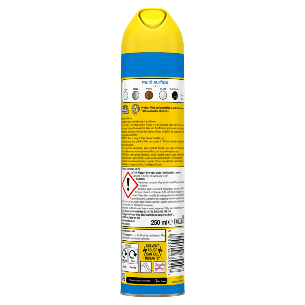 Pledge Everyday Multi-Surface Cleaning Aerosol Jasmine 250ml