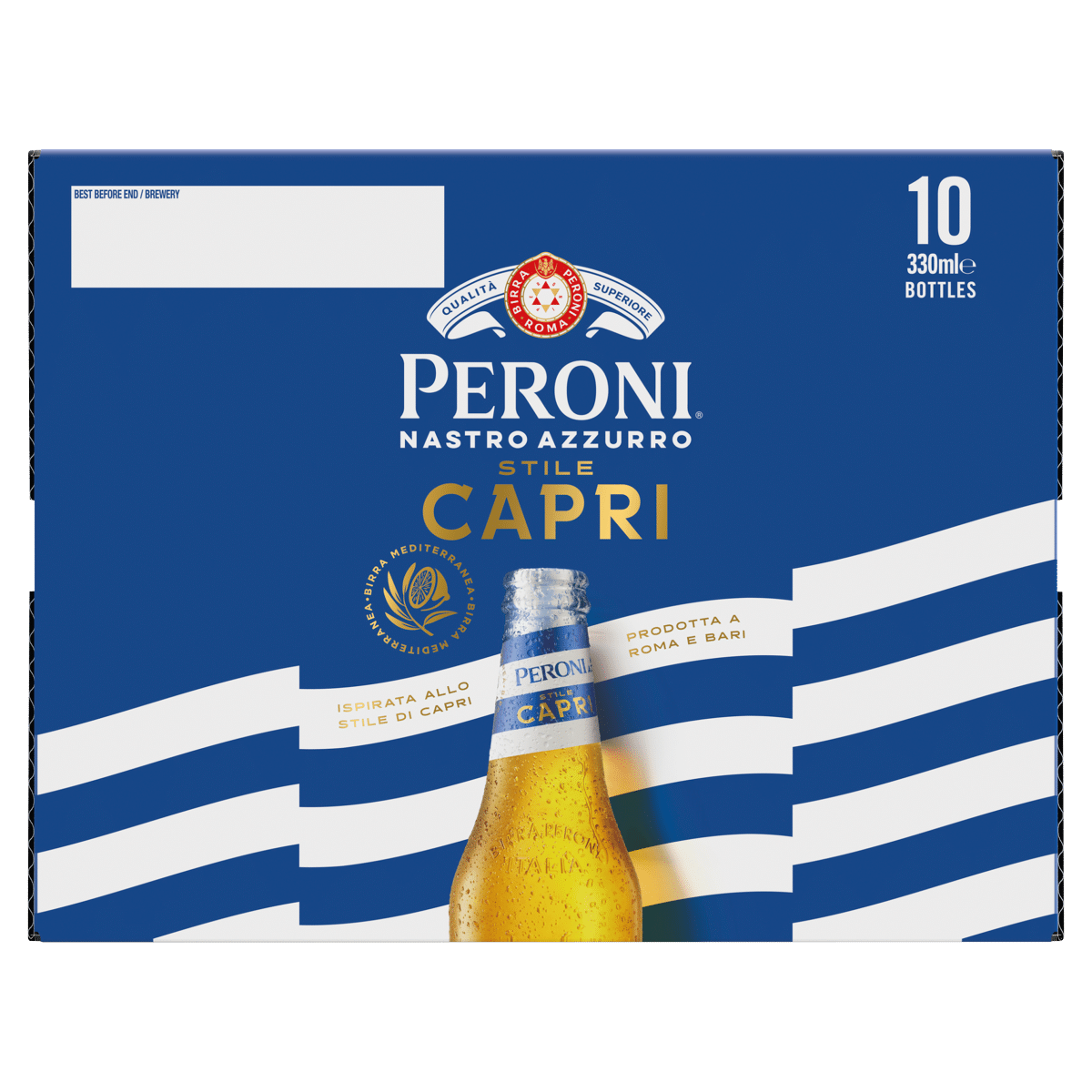 Peroni Nastro Azzurro Stile Capri 10 x 330ml