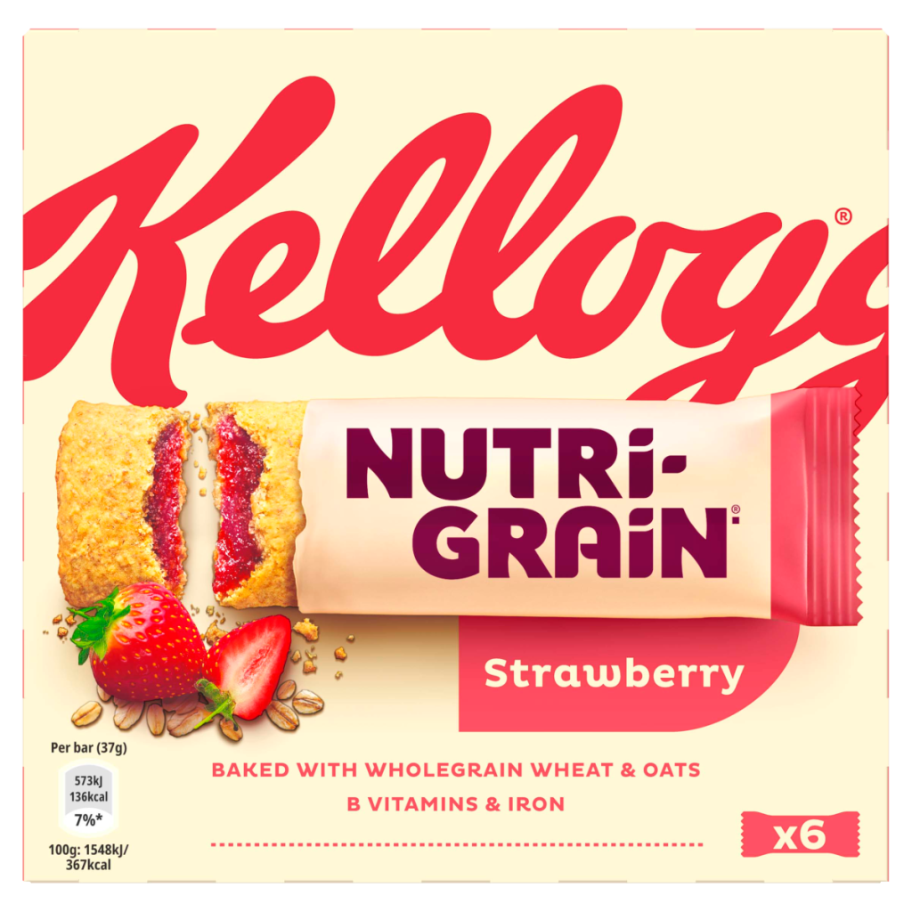 Kellogg’s Nutri-Grain Strawberry 6 x 37g (222g)