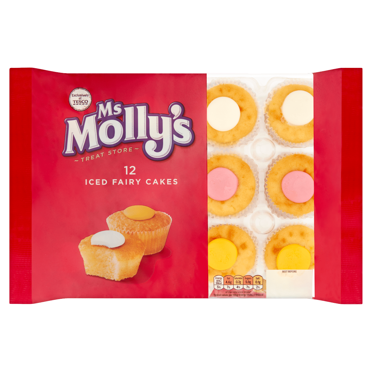 Tesco Ms Molly’s 12 Iced Fairy Cakes