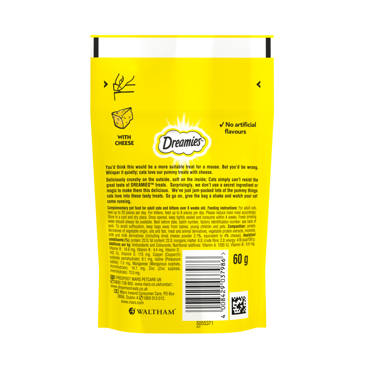 Dreamies Cat Treat Biscuits with Cheese 60g