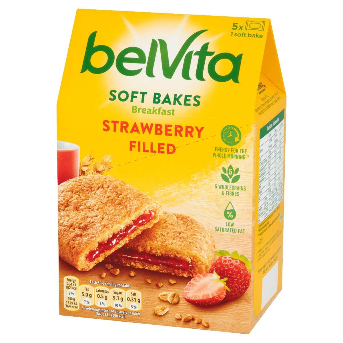 Belvita Breakfast Biscuits Soft Bakes Filled Strawberry 250g